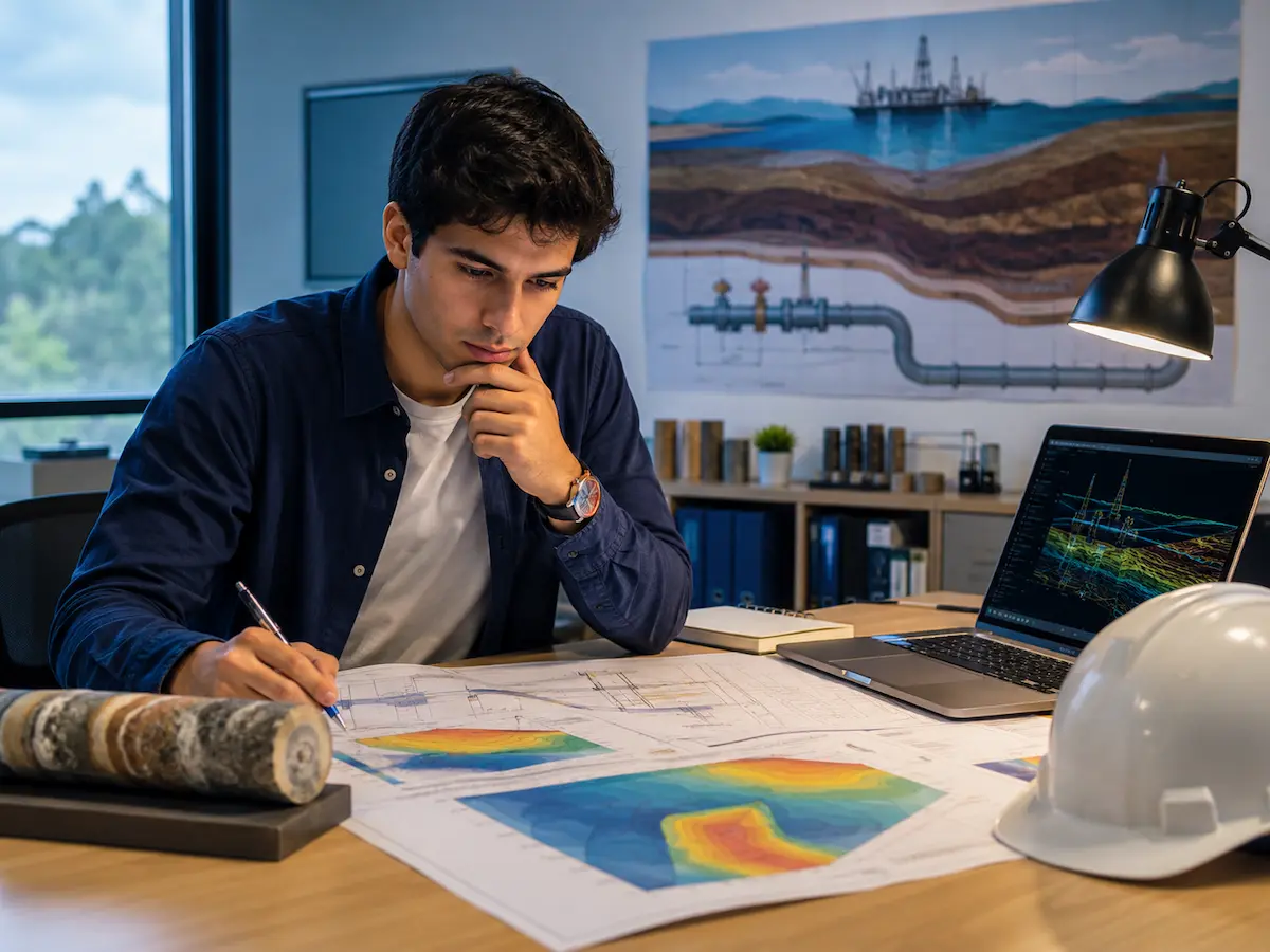 Estudiantes de Ingeniería Petrolera en línea