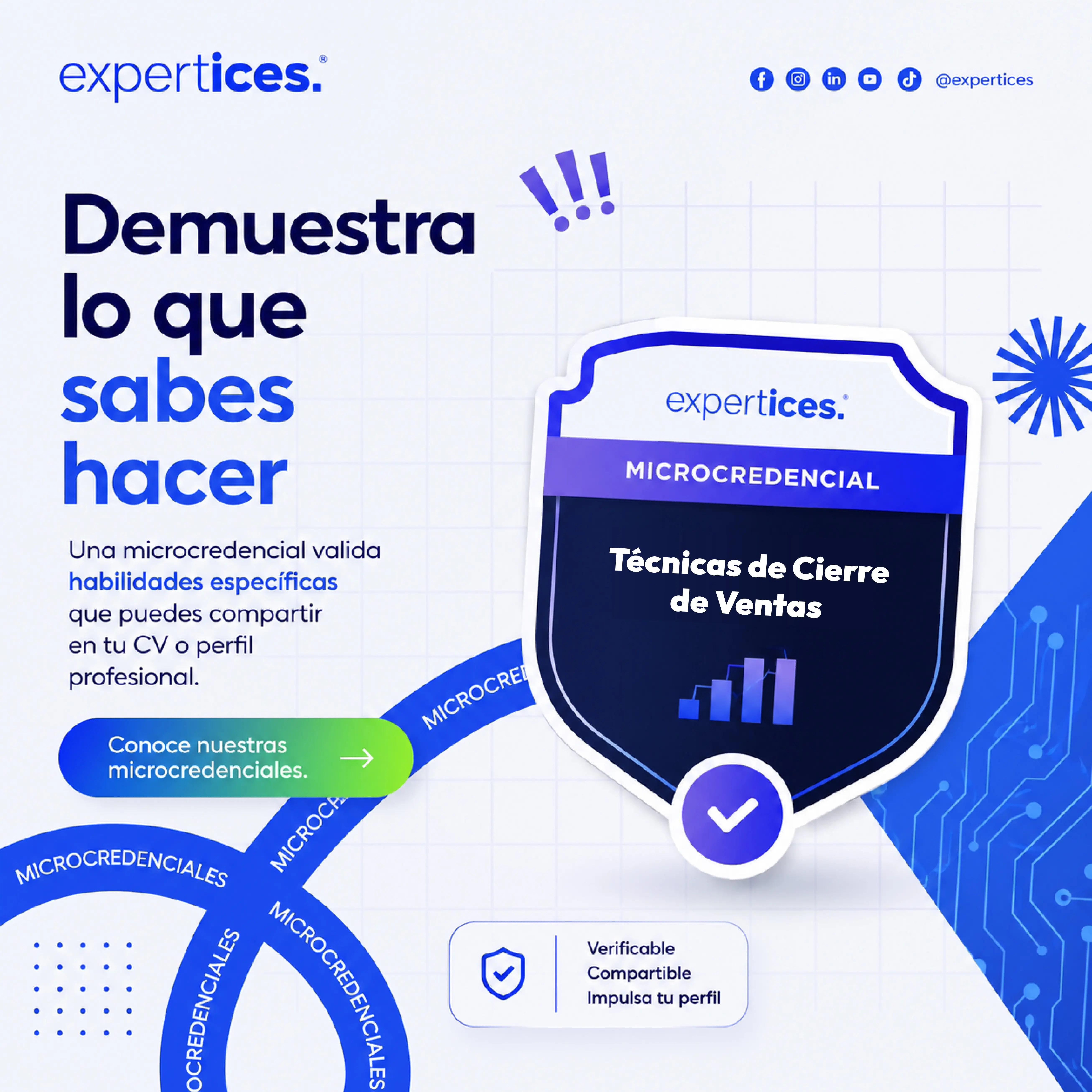 Microcredencial digital de Expertices