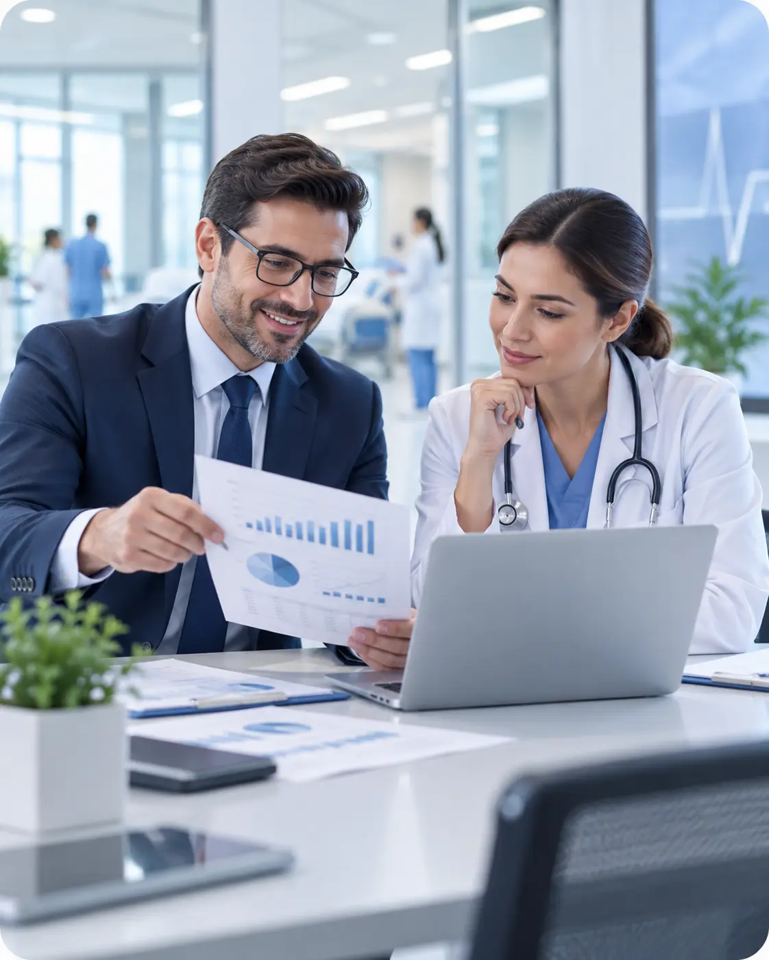 Estudiantes de Administración de Hospitales en línea
